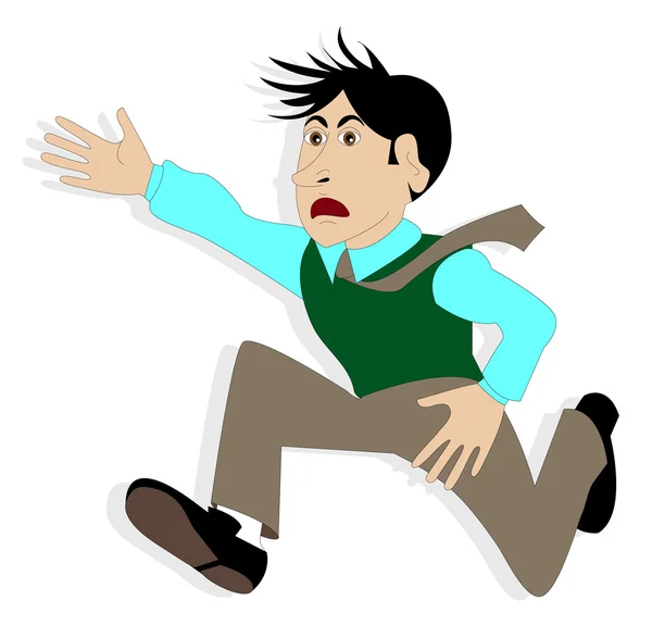 Hombre corriendo en estilo de dibujos animados — Vector stock ... Hombre corriendo en estilo de dibujos animados — Vector stock ...