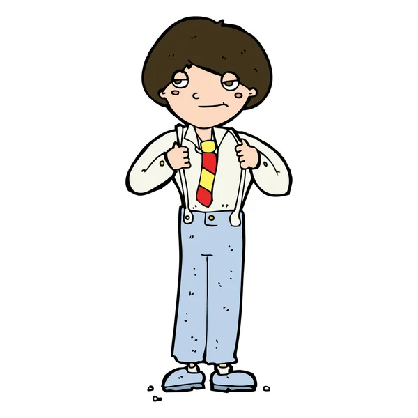 hombre de dibujos animados usando brackets — Vector stock ... hombre de dibujos animados usando brackets — Vector stock ...