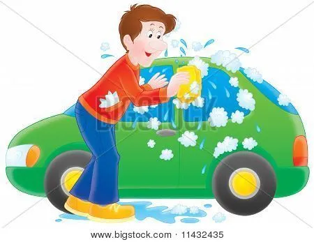 Hombre lavando su coche Fotos stock e Imágenes stock | Bigstock