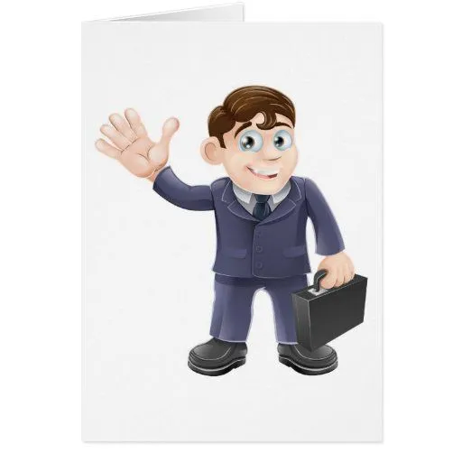 Hombre de negocios feliz del dibujo animado tarjeta de ... Hombre de negocios feliz del dibujo animado tarjeta de ...