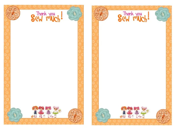 Home Confetti: FREE PRINTABLE: LALALOOPSY THANK YOU CARD