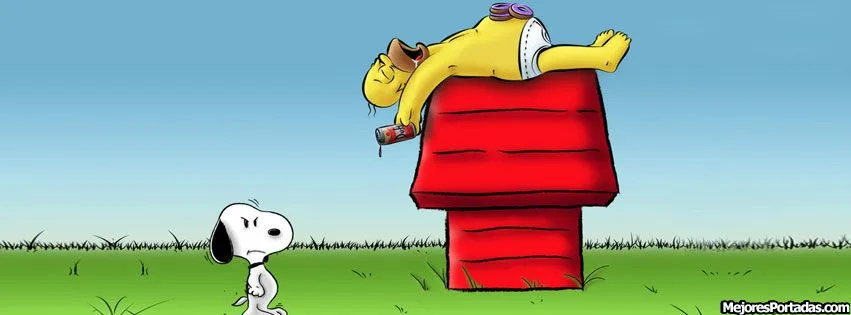 Homer y Snoopy - Portada Facebook Homer y Snoopy - Portada Facebook
