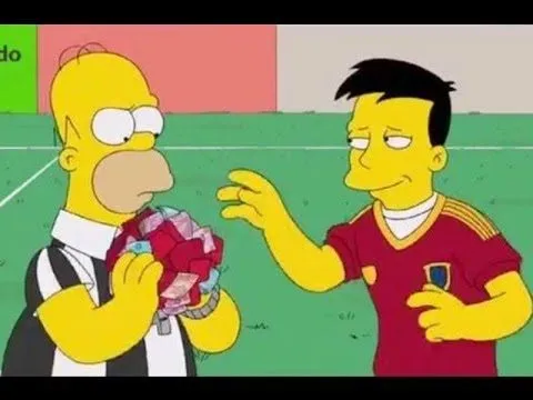 Homero Simpson convirtió en árbitro del Mundial Brasil 2014 - YouTube