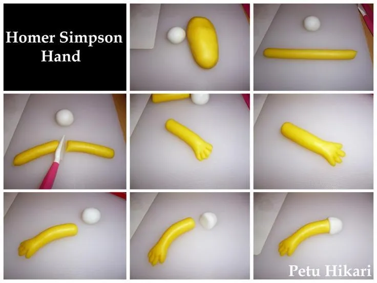 homero simpson | paso a paso en fondant | Pinterest homero simpson | paso a paso en fondant | Pinterest