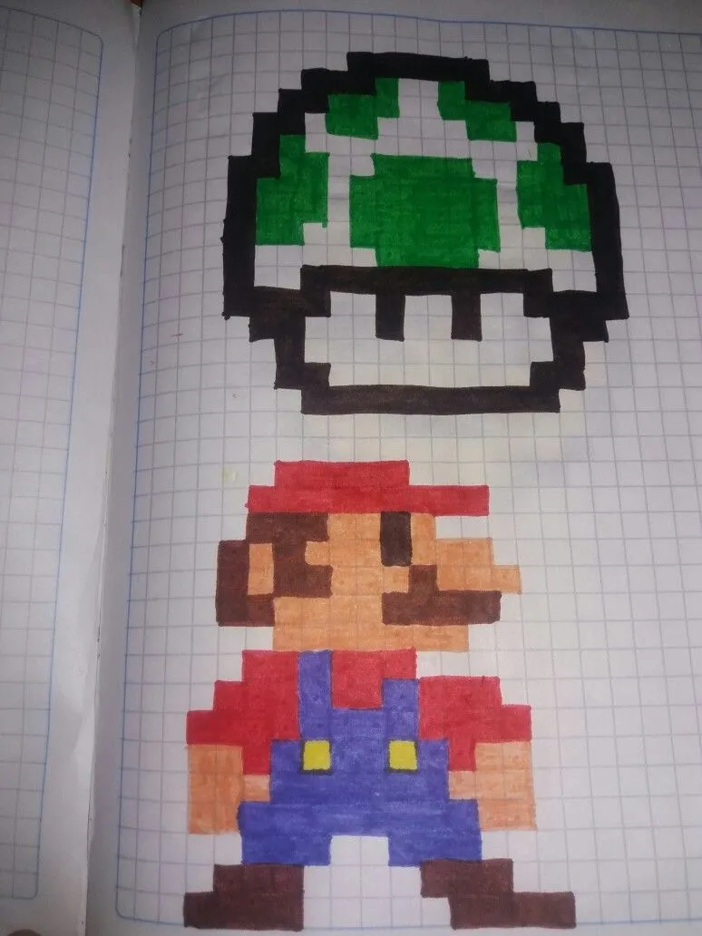 Hongo de merio bros y mario bros | Dibujitos sencillos, Dibujos en  cuadricula, Letras de mario bros