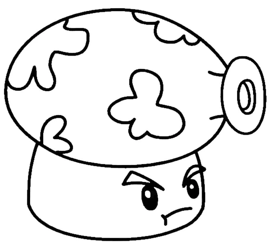 hongos de humo Plants vs Zombies – Páginas para colorear hongos de humo Plants vs Zombies – Páginas para colorear