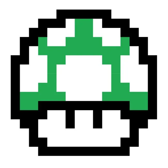 Hongos de Mario Bros pixelado - Imagui