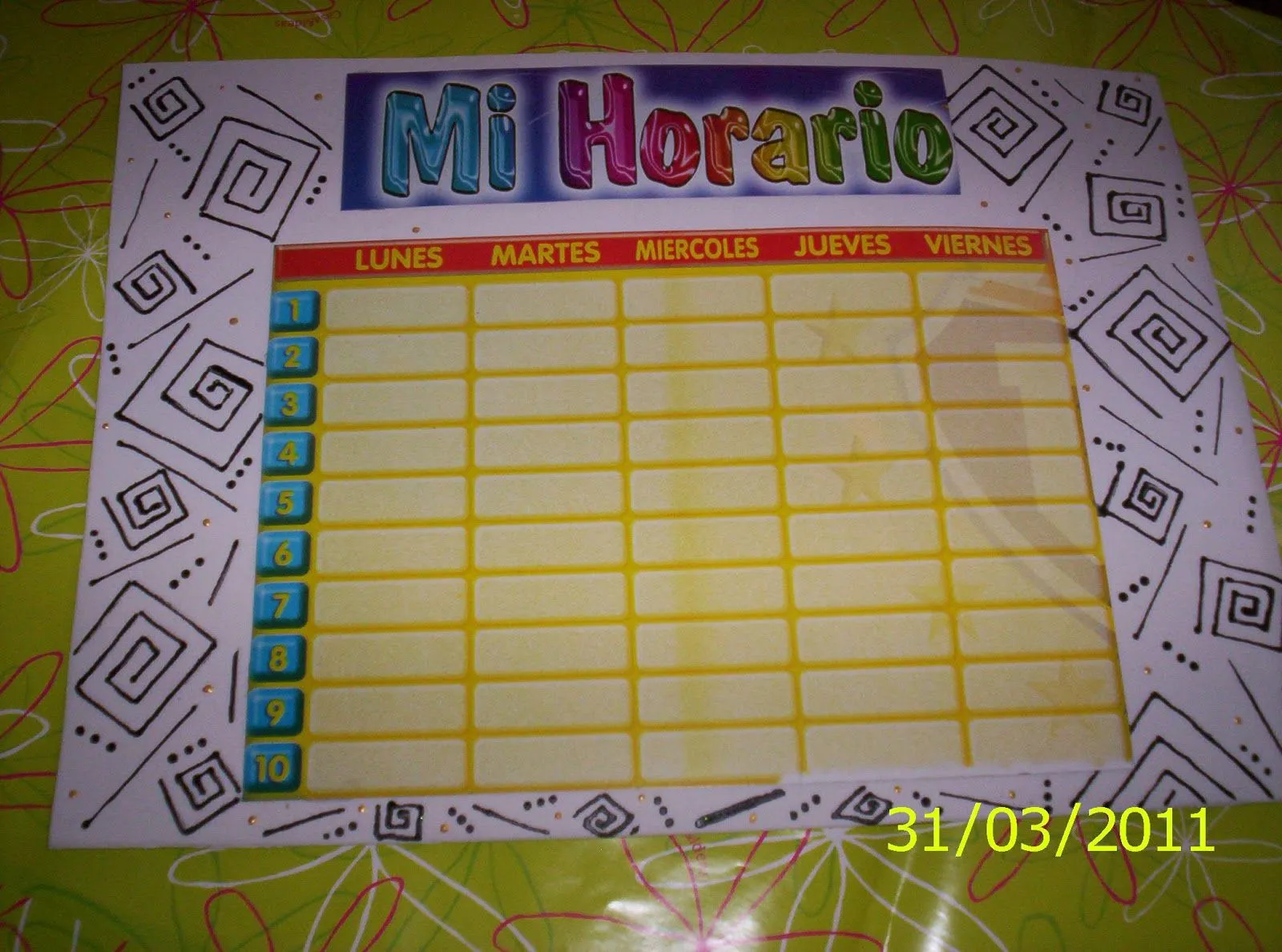 house creations: HORARIO.
