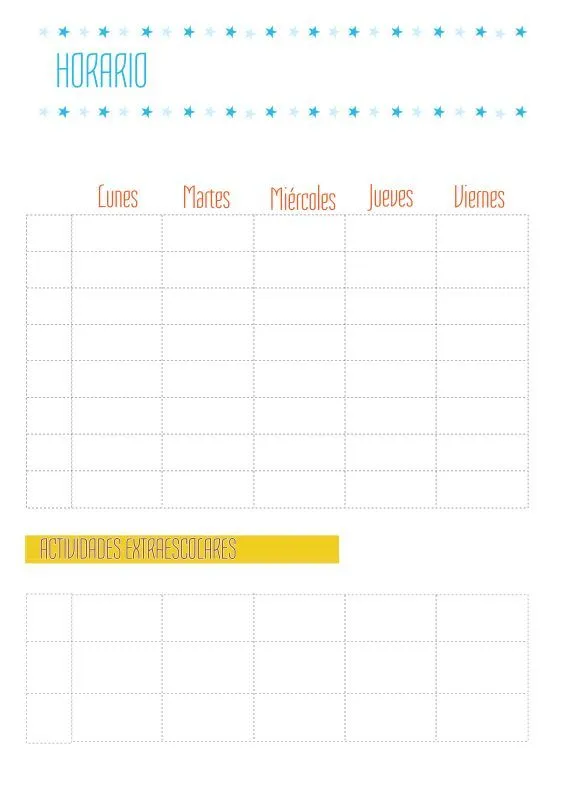 Horario de clases para imprimir | MANUALIDADES | Pinterest ...