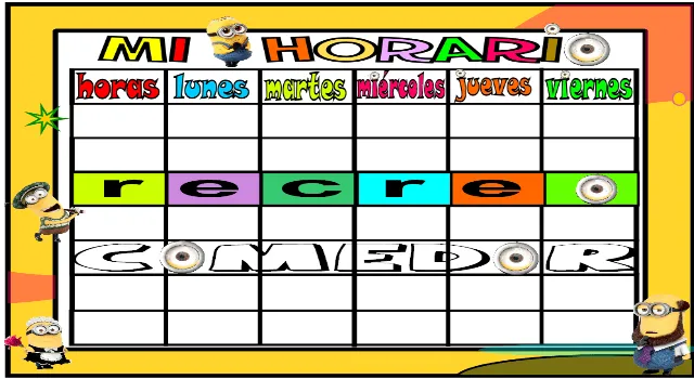 Horarios escolares en formato editable y tutorial de como hacerlos ...