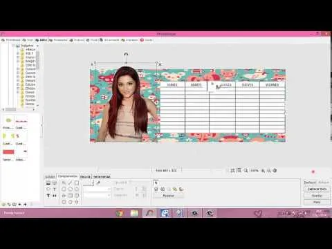 Como hacer un horario en PhotoScape! - YouTube