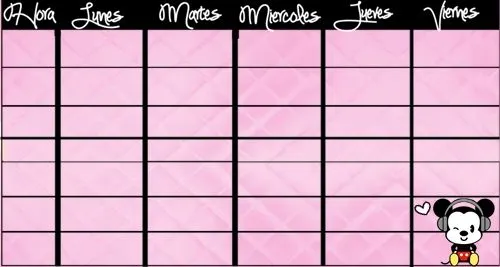 Horarios de clase bonitos - Imagui