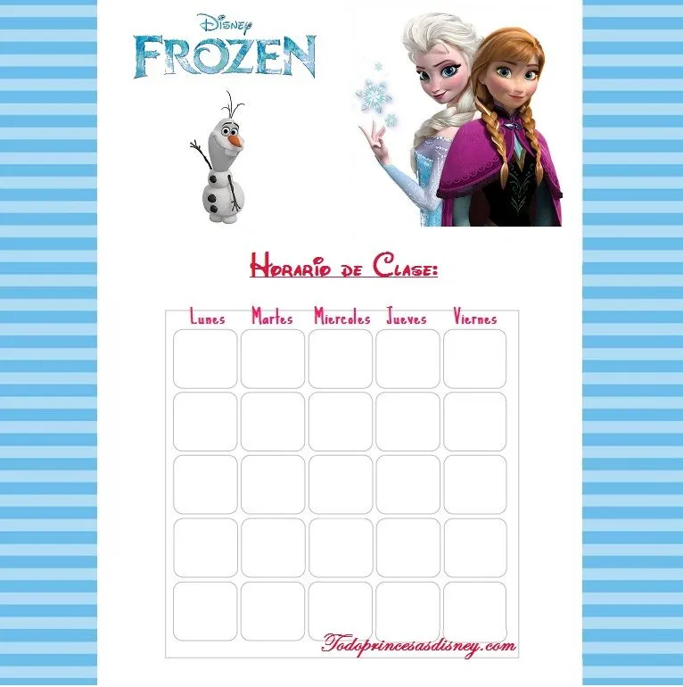 Horarios de Clase de Princesas Disney – Princesas Disney