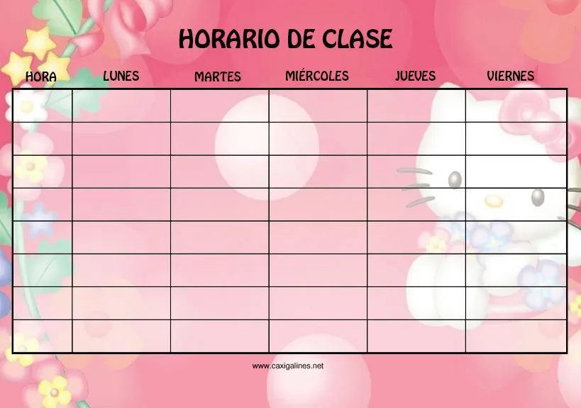 HORARIOS DE CLASES - HORARIOS ESCOLARES PARA IMPRIMIR pag ...