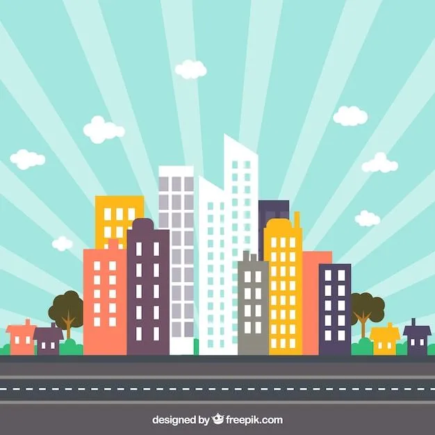Horizonte de la ciudad en psd - colores planos | Descargar ... Horizonte de la ciudad en psd - colores planos | Descargar ...