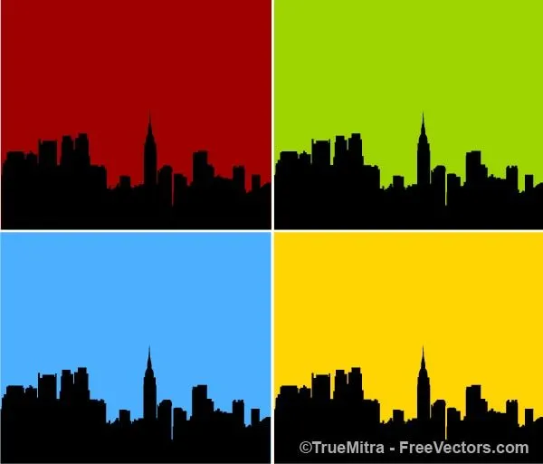 Horizonte de la ciudad silueta | Descargar Vectores gratis Horizonte de la ciudad silueta | Descargar Vectores gratis