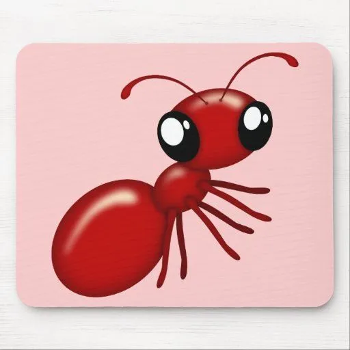 Hormiga roja Mousemats del dibujo animado adorable Alfombrillas De ...