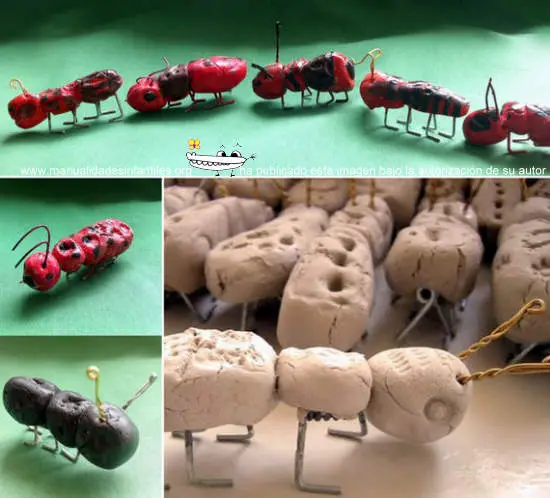 Hormigas con arcilla blanca | Manualidades InfantilesManualidades ... Hormigas con arcilla blanca | Manualidades InfantilesManualidades ...