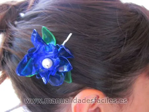Horquilla flor hecha con PET | Manualidades faciles Horquilla flor hecha con PET | Manualidades faciles