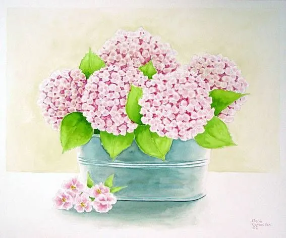 Hortensias rosas María Cavanillas - Artelista.com Hortensias rosas María Cavanillas - Artelista.com