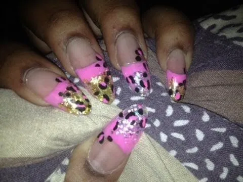 Hot Pink Cheetah Oval Nails / Cheetah Unas Acrílicas☆★ - YouTube Hot Pink Cheetah Oval Nails / Cheetah Unas Acrílicas☆★ - YouTube