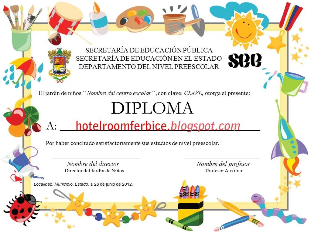 Hotel Room Ferbice: Plantilla para Diploma o Certificado de ... Hotel Room Ferbice: Plantilla para Diploma o Certificado de ...