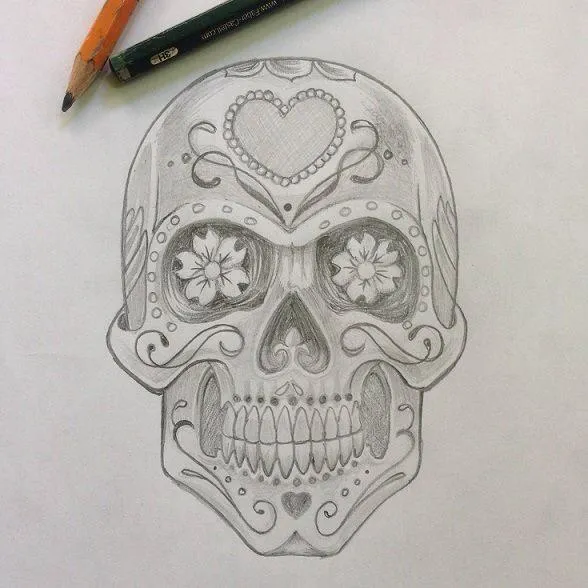 houseofpain on Twitter: "Calavera de azúcar #skull #sugar #sketch ...