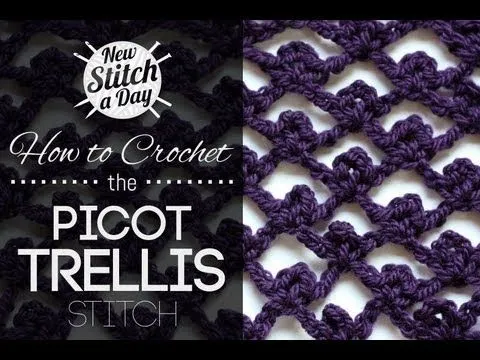 How to Crochet the Picot Trellis Stitch - YouTube