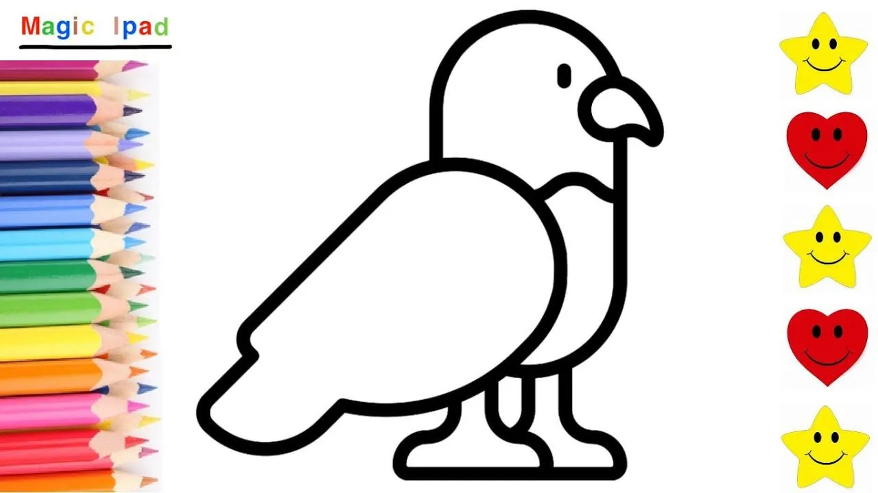 How to draw an EAGLE - easy for kids 