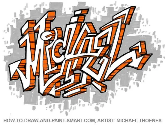 How to Draw Graffiti Letters - Write Your Name in Graffiti