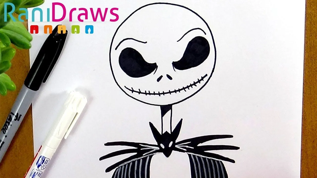 How to draw JACK SKELLINGTON - Step by step - YouTube How to draw JACK SKELLINGTON - Step by step - YouTube