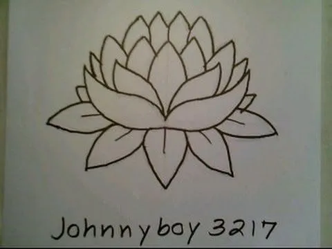 How To Draw A Lotus Flower Easy For Kids Como dibujar una flor de ... How To Draw A Lotus Flower Easy For Kids Como dibujar una flor de ...
