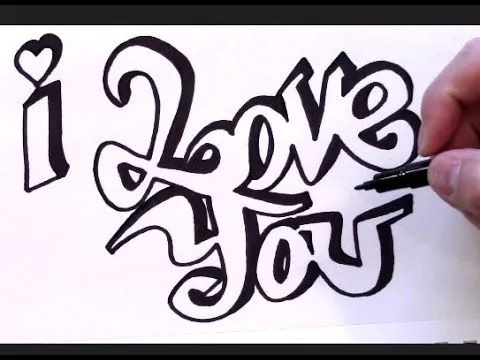 How to Draw I LOVE YOU in Graffiti - YouTube How to Draw I LOVE YOU in Graffiti - YouTube