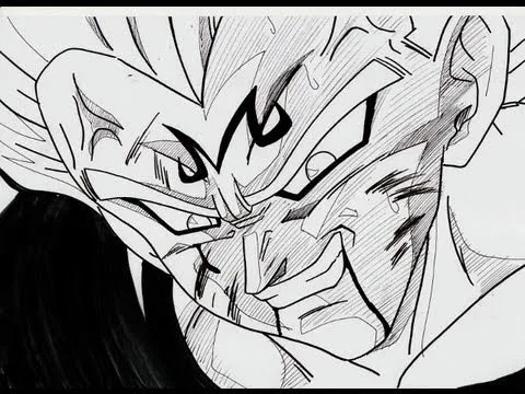 HOW TO DRAW MAJIN VEGETA ベジータ SLOW MOTION - YouTube