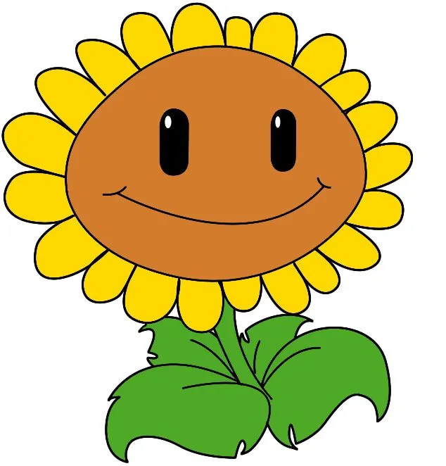 How To Draw The Sunflower From Plants Vs Zombies | Draw Central
