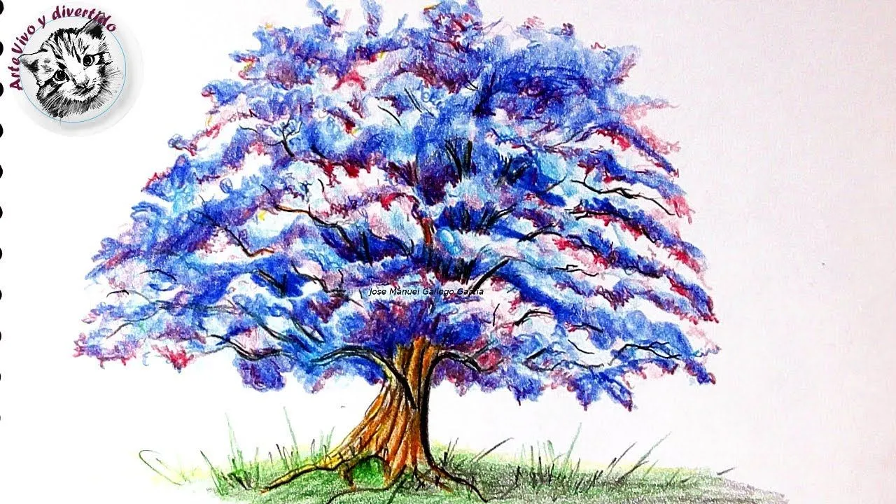 How to Draw a Tree with Colored Pencils - YouTube How to Draw a Tree with Colored Pencils - YouTube