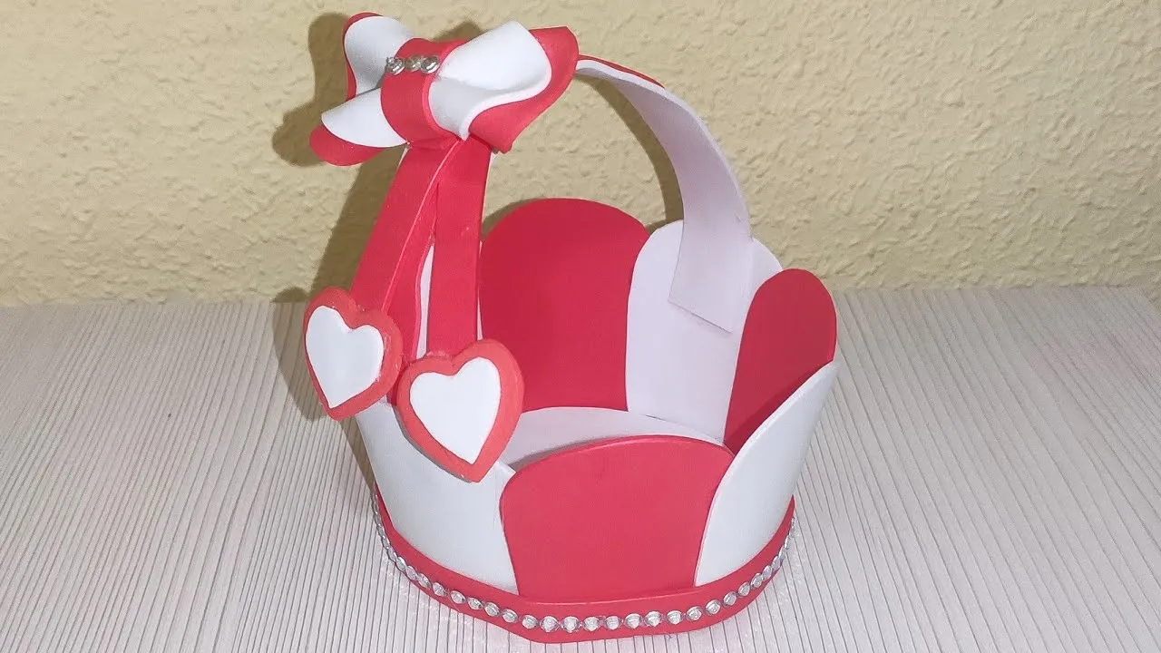 How to make BASKET with FOAMI | gifts for VALENTINE DAY´S, birthday, MOTHER'S DAY... - YouTube How to make BASKET with FOAMI | gifts for VALENTINE DAY´S, birthday, MOTHER'S DAY... - YouTube