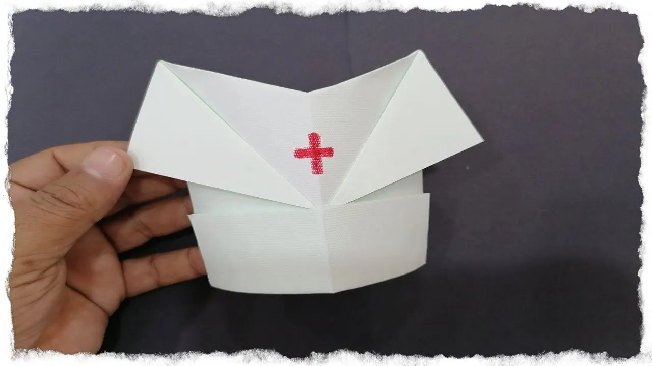 HOW TO MAKE A PAPER NURSE CAP | ORIGAMI - YouTube HOW TO MAKE A PAPER NURSE CAP | ORIGAMI - YouTube