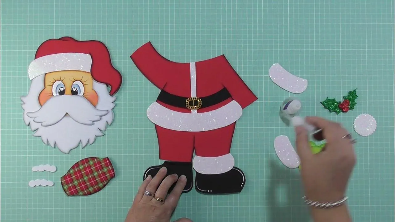 How to Make Santa with a Mask or Chinstrap in Foam ❤️ - YouTube How to Make Santa with a Mask or Chinstrap in Foam ❤️ - YouTube