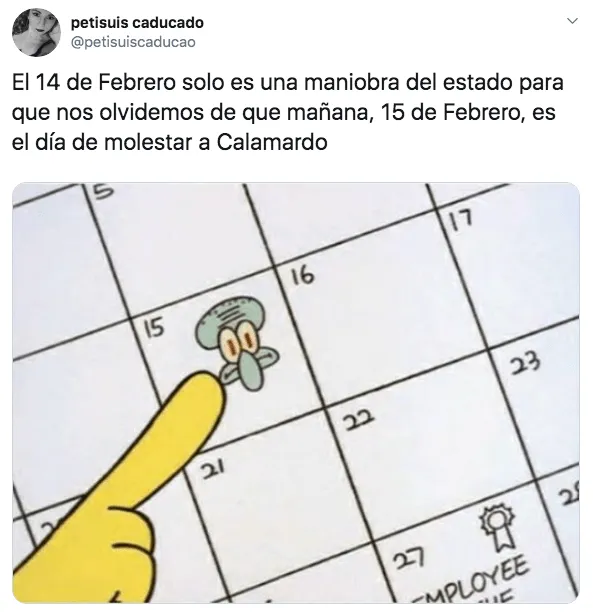 Sabes qué día es hoy? Es el Día de molestar a Calamardo - Erizos Sabes qué día es hoy? Es el Día de molestar a Calamardo - Erizos