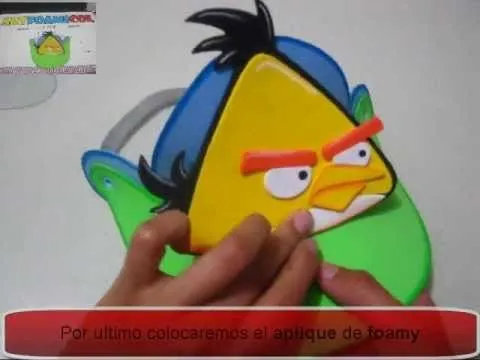 VISERAS EN FOAMY O GOMAEVA PERSONAJES ANGRY BIRDS PARA FIESTAS ...