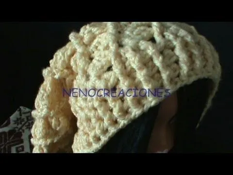 Gorro Boina Slouchy Adulto Ganchillo, Crochet Slouchy Beret 2 de 2 ...