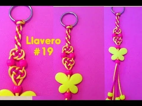Como hacer un llavero con hilo de cola de rata y varios nudos #19 ... Como hacer un llavero con hilo de cola de rata y varios nudos #19 ...