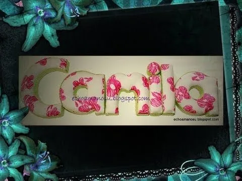 COMO HACER LETRAS DE PAPEL MACHE FORRADOS CON TELA (reto) - YouTube