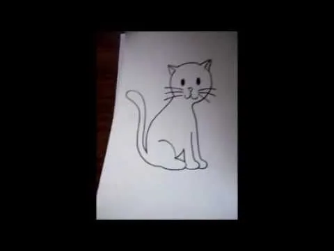 dibujo para principiantes-el gato mas facil - YouTube