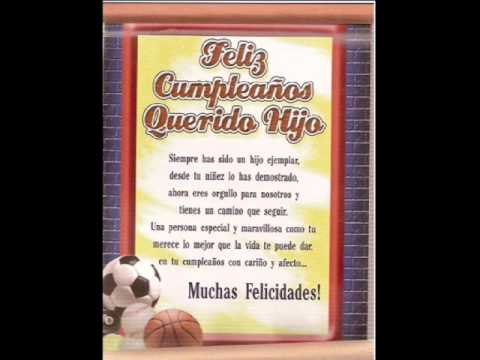 Feliz Cumpleaños a mi querido hijo!! - YouTube Feliz Cumpleaños a mi querido hijo!! - YouTube