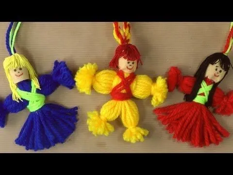 Muñeca de lana (fácil) - Manualidades para todos - YouTube Muñeca de lana (fácil) - Manualidades para todos - YouTube