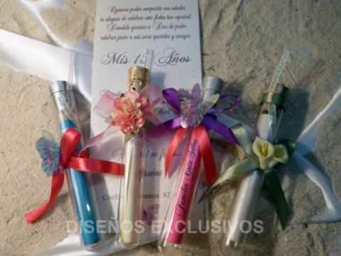 Invitaciones en Tubo de Cristal - YouTube