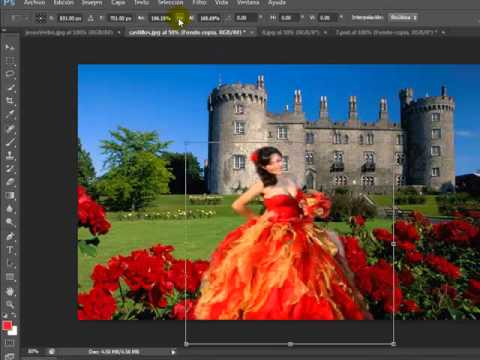 Fotomontaje de estudio para quinceañera con photoshop - YouTube