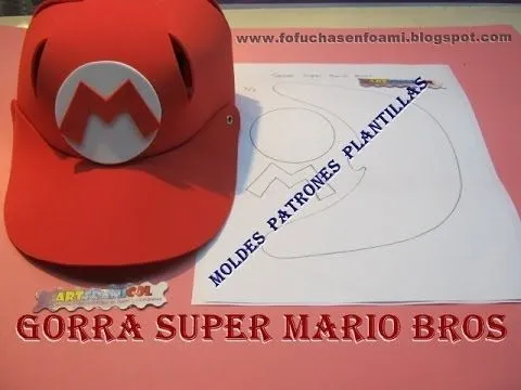COMO HACER GORRAS DE SUPER MARIO BROS EN FOAMY CON MOLDES - YouTube COMO HACER GORRAS DE SUPER MARIO BROS EN FOAMY CON MOLDES - YouTube